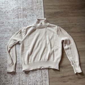 J. Crew Soft Cream Roll Neck Sweater